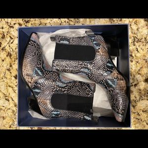 Paige Snakeskin Pattern Ankle Boots